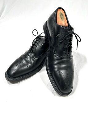 Hugo Boss Black Leather Oxford Lace Up Dress Shoes